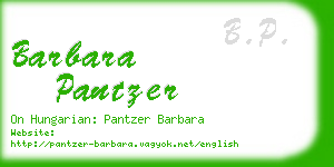 barbara pantzer business card